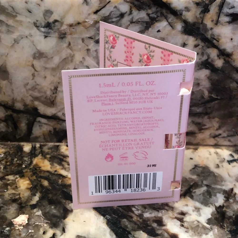 3 LoveShackFancy Forever In Love Sample Vial Card 1.5ml Spray Bundle